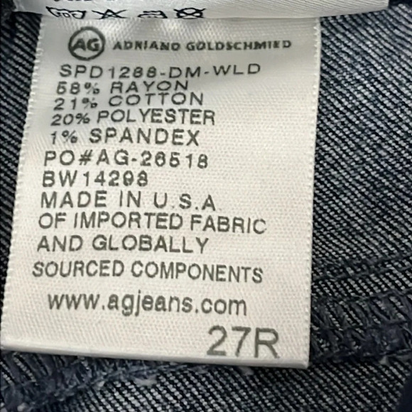 AG Adriano Goldschmied Secret Fit Belly Skinny Maternity Jeans - Size 27R - Picture 8 of 9